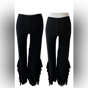 Y2K Vintage Black Flare Women's Pants Casual Party Going Out